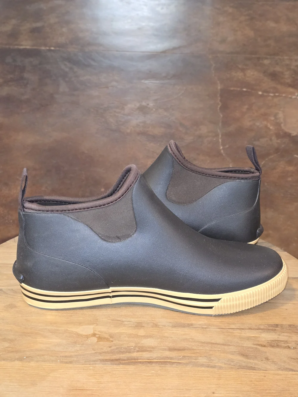 Skechers Work Waterproof Chelsea Rain Boots Brown Rubber Men's Size 12